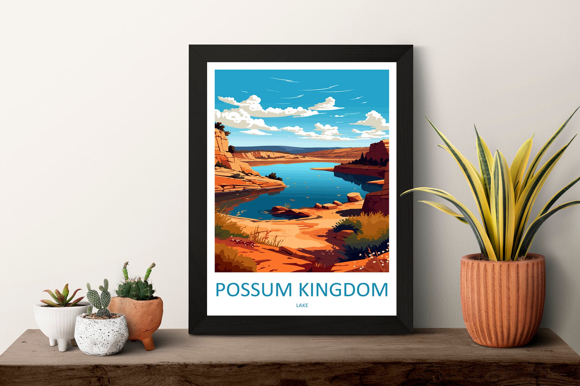 Possum Kingdom Lake Travel Print Wall Art Possum Kingdom Lake Wall Hanging Home Décor Possum Kingdom Lake Gift Art Lovers Texas Art Lover