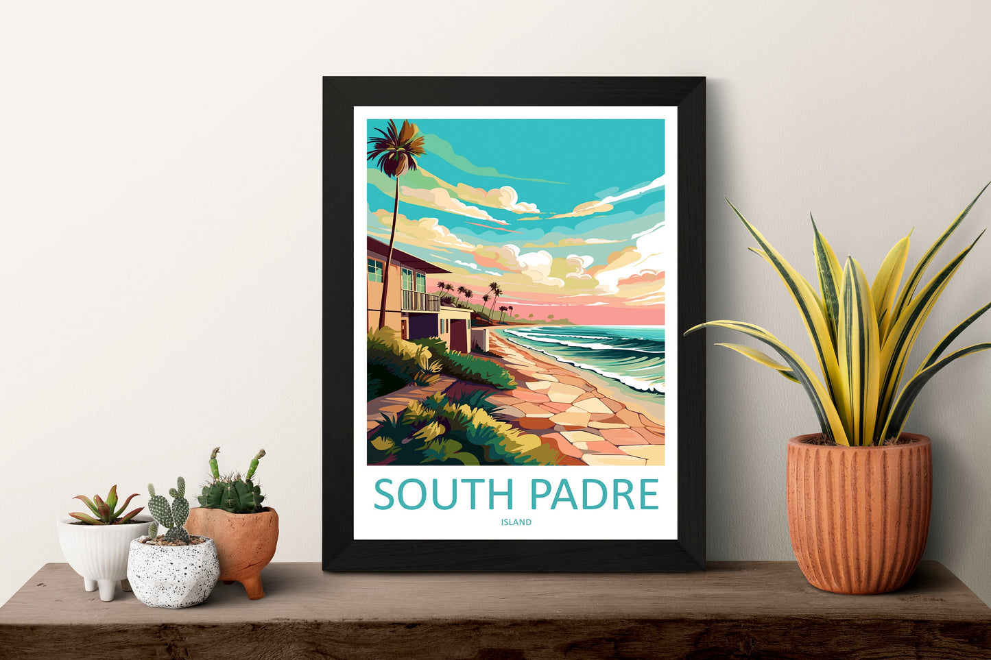 South Padre Beach Travel Print Wall Art South Padre Beach Wall Hanging Home Décor South Padre Beach Gift Art Lovers Texas Art Lover Gift