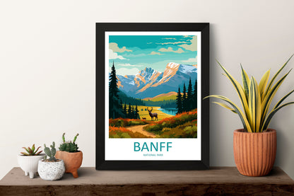 Banff National Park Travel Print Wall Art Banff Wall Hanging Home Décor Banff Gift Art Lovers Canada Art Lover Gift
