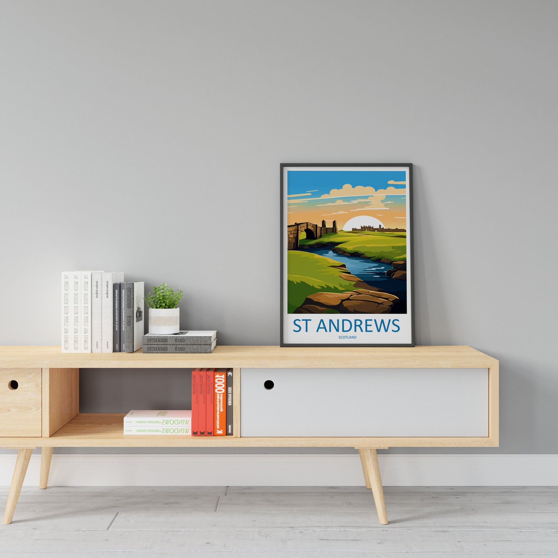 St Andrews Golf Course Travel Print Wall Art St Andrews Wall Hanging Home Décor St Andrews Gift Art Lovers Scotland Art Lover Gift St Andrew