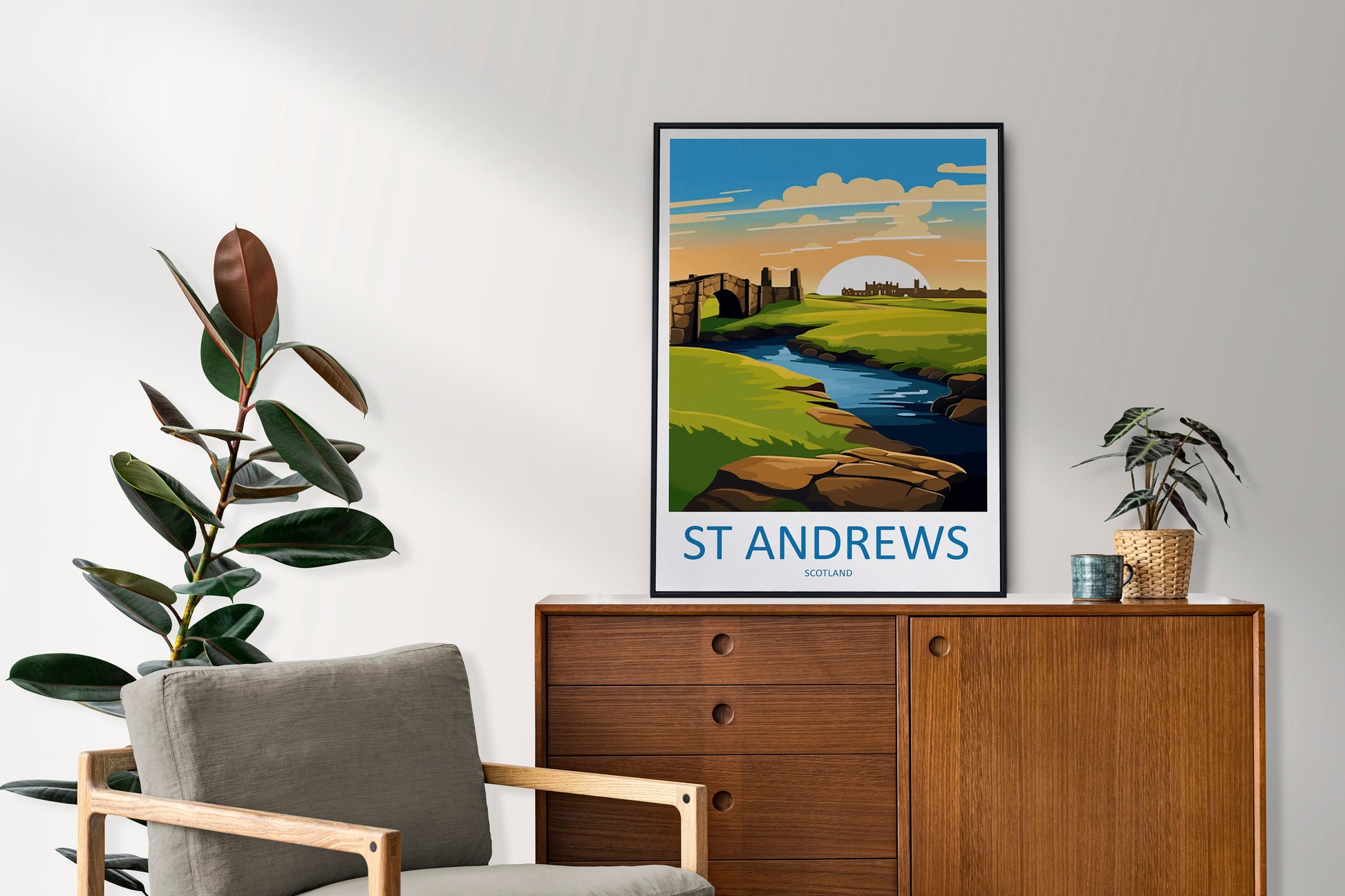 St Andrews Golf Course Travel Print Wall Art St Andrews Wall Hanging Home Décor St Andrews Gift Art Lovers Scotland Art Lover Gift St Andrew