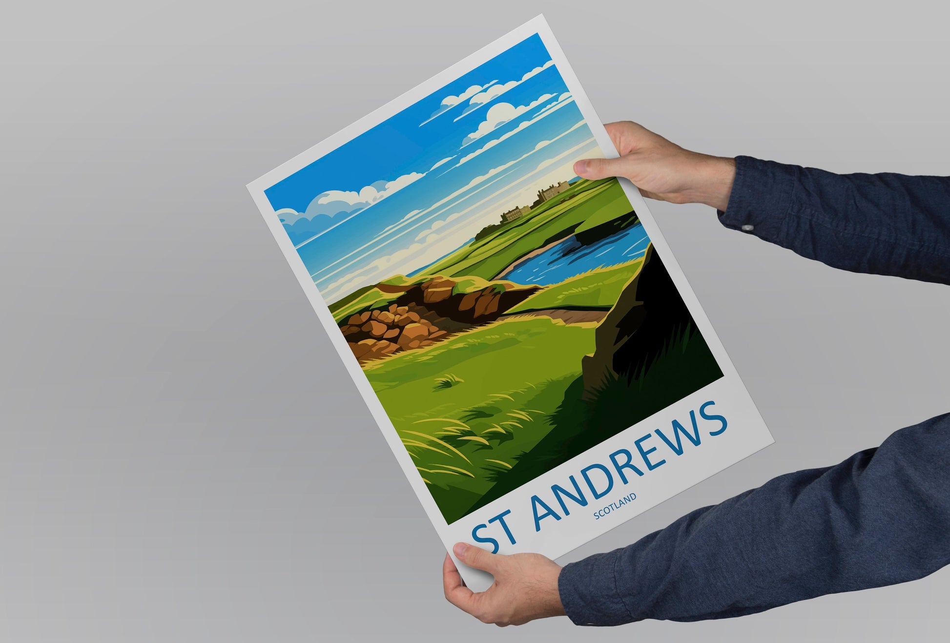 St Andrews Golf Course Travel Print Wall Art St Andrews Wall Hanging Home Décor St Andrews Gift Art Lovers Scotland Art Lover Gift St Andrew