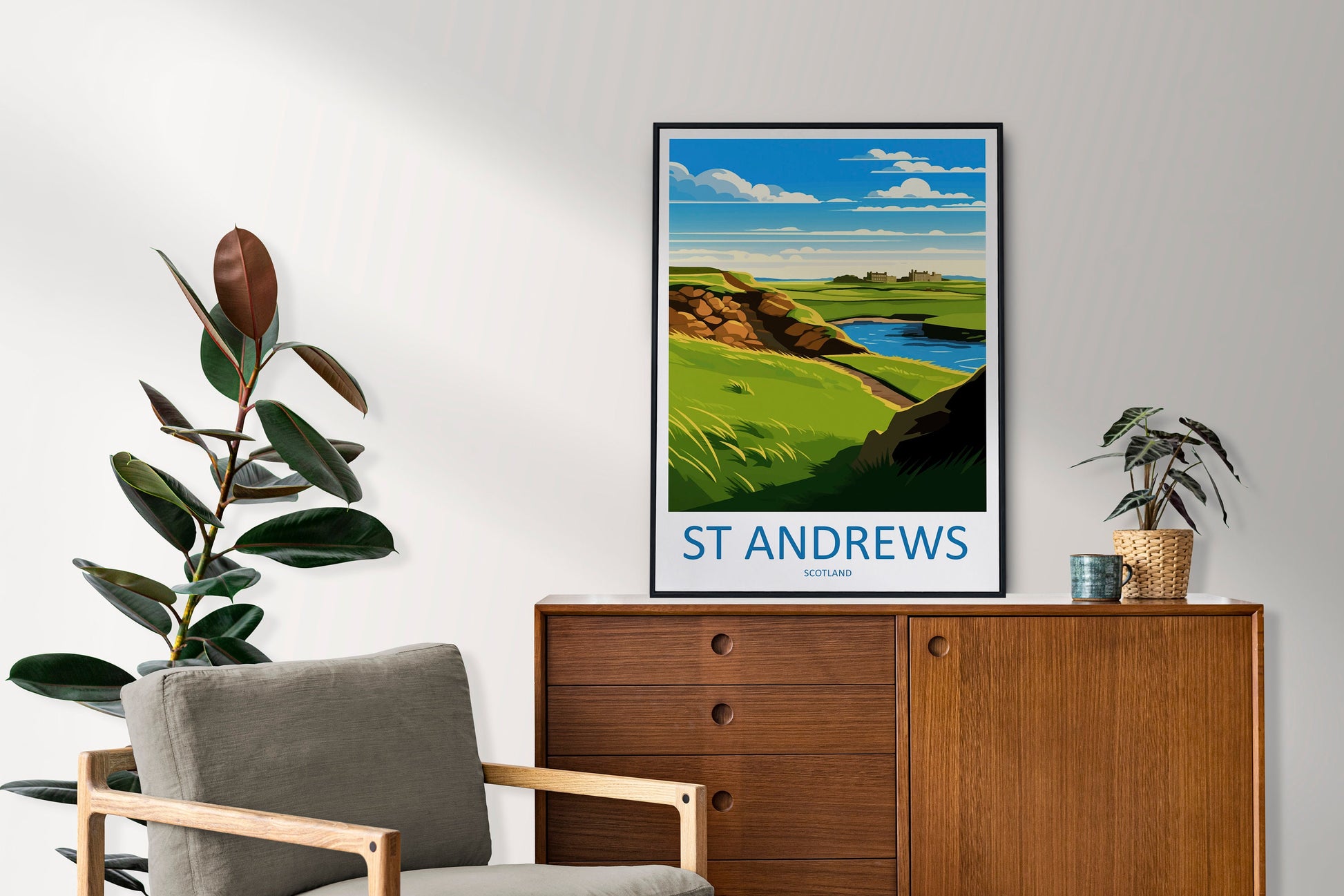 St Andrews Golf Course Travel Print Wall Art St Andrews Wall Hanging Home Décor St Andrews Gift Art Lovers Scotland Art Lover Gift St Andrew
