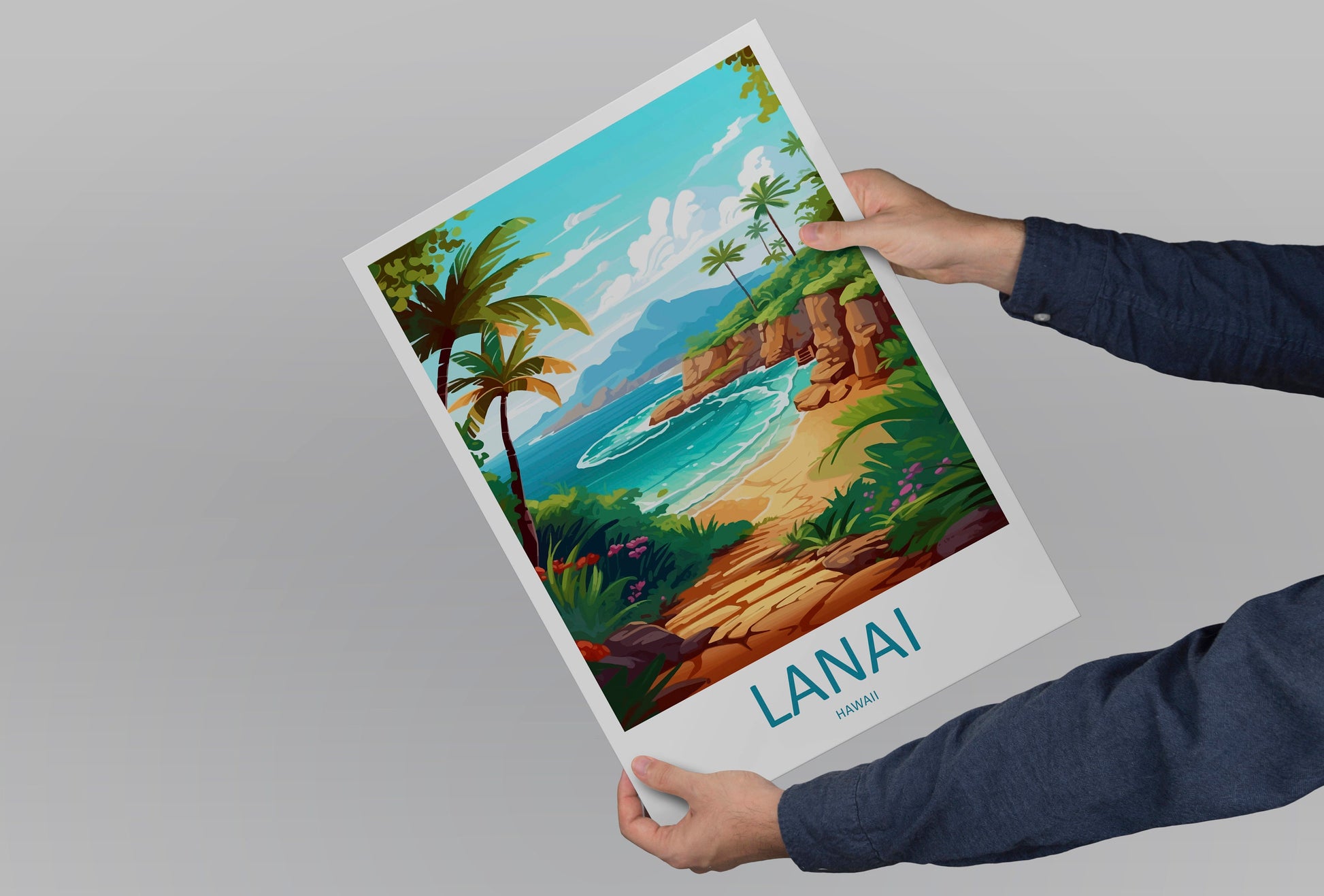 Lanai Travel Print Wall Art Lanai Wall Hanging Home Décor Lanai Gift Art Lovers Hawaii Art Lover Gift Print Artwork Hawaii Art Gift