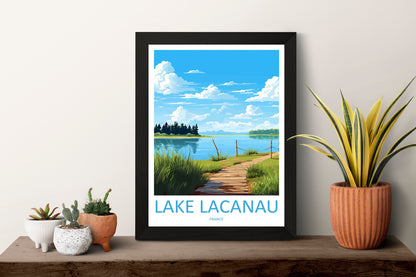 Lake Lacanau Travel Print Wall Art Lake Lacanau Wall Hanging Home Deco Lake Lacanau Gift Art Lovers Wall Art Print Art Gift Poster