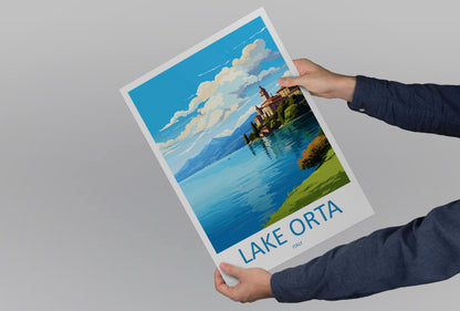 Lake Orta Travel Print Wall Art Lake Orta Italy Wall Hanging Home Decor Lake Orta Gift Art Lovers Wall Art Print Lake Orta Italy