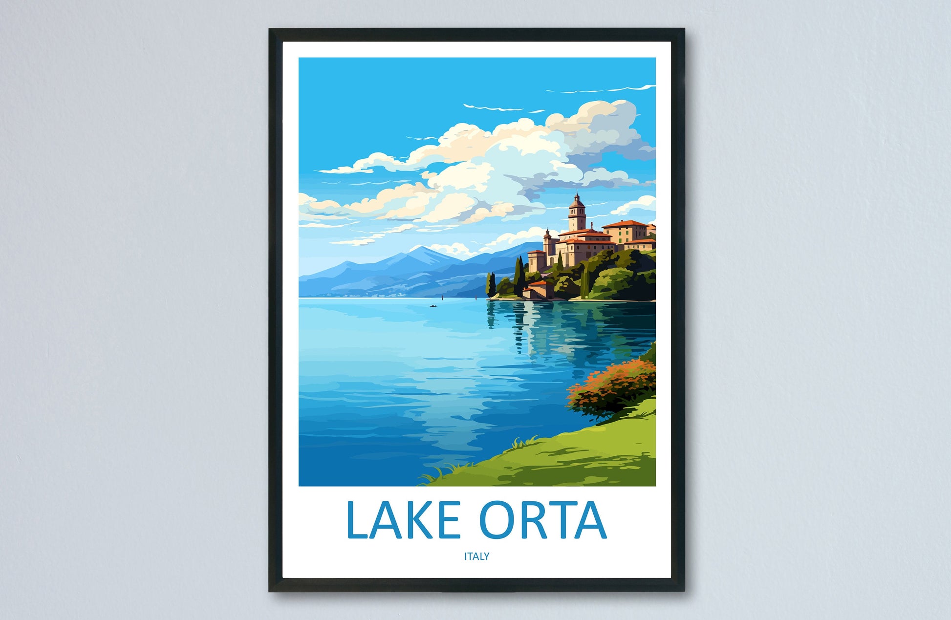 Lake Orta Travel Print Wall Art Lake Orta Italy Wall Hanging Home Decor Lake Orta Gift Art Lovers Wall Art Print Lake Orta Italy
