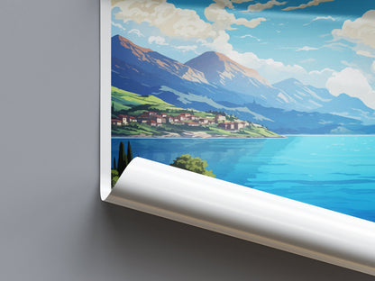 Lake Iseo Travel Print Wall Art Lake Iseo Italy Wall Hanging Home Decor Lake Iseo Gift Art Lovers Wall Art Print Lake Iseo Italy