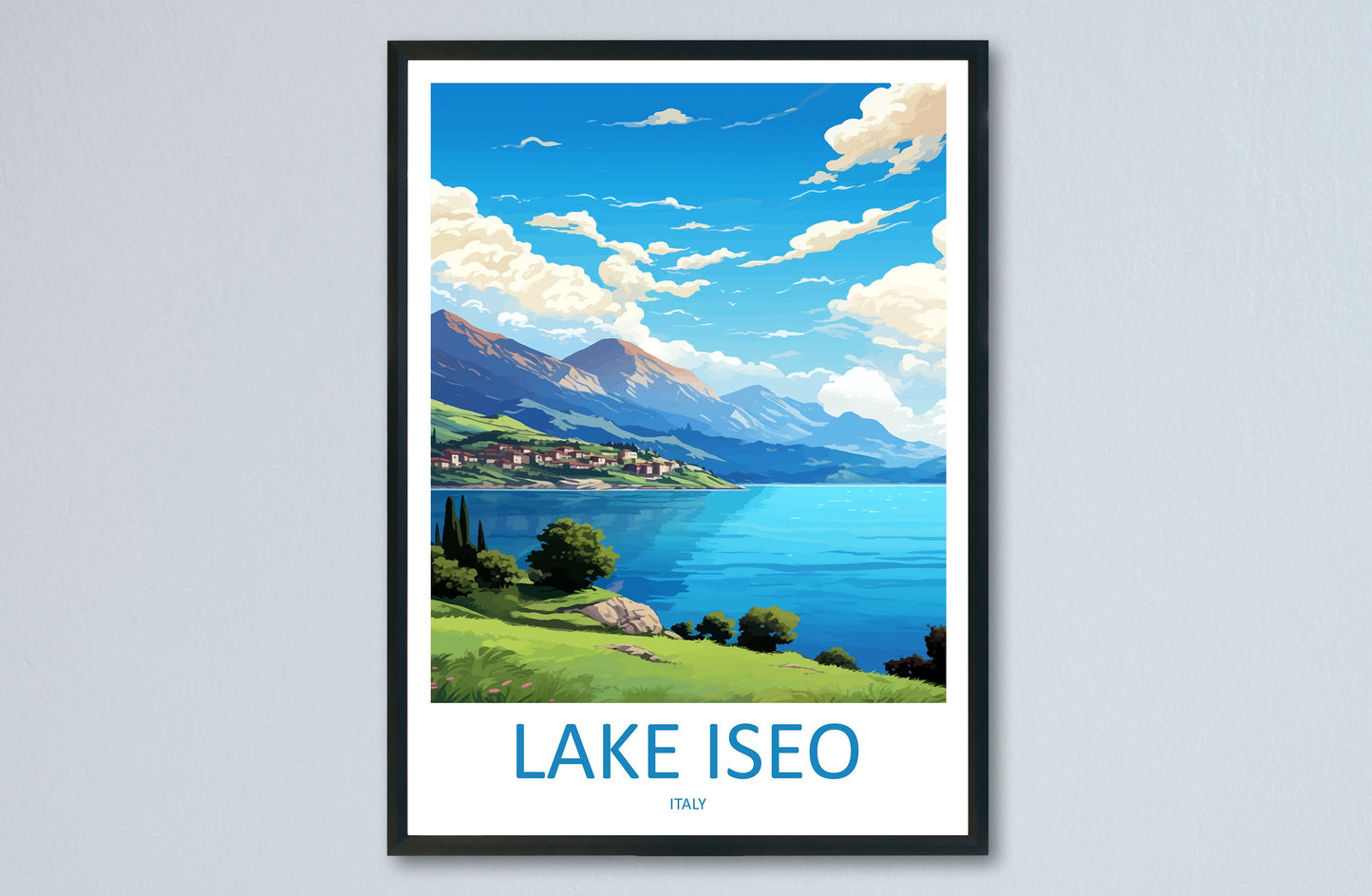 Lake Iseo Travel Print Wall Art Lake Iseo Italy Wall Hanging Home Decor Lake Iseo Gift Art Lovers Wall Art Print Lake Iseo Italy