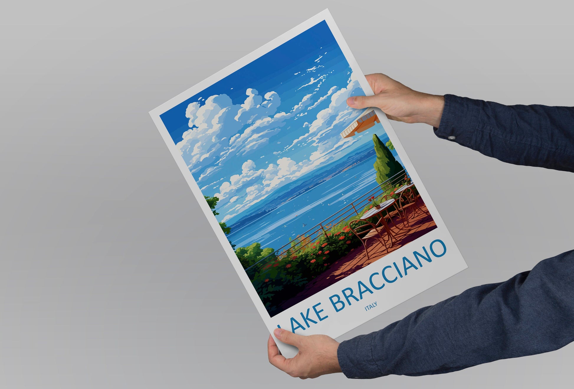 Lake Bracciano Travel Print Wall Art Lake Bracciano Italy Wall Hanging Home Decor Lake Bracciano Gift Art Lovers Wall Art Print Italy