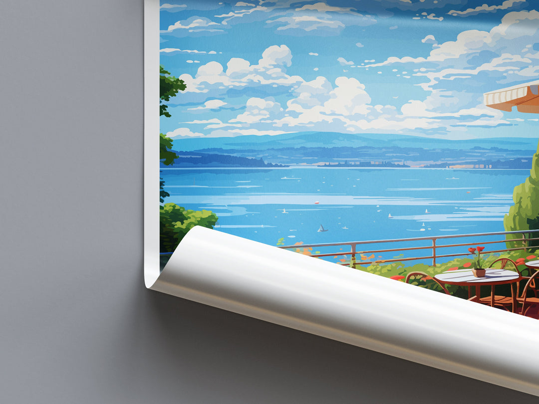 Lake Bracciano Travel Print Wall Art Lake Bracciano Italy Wall Hanging Home Decor Lake Bracciano Gift Art Lovers Wall Art Print Italy