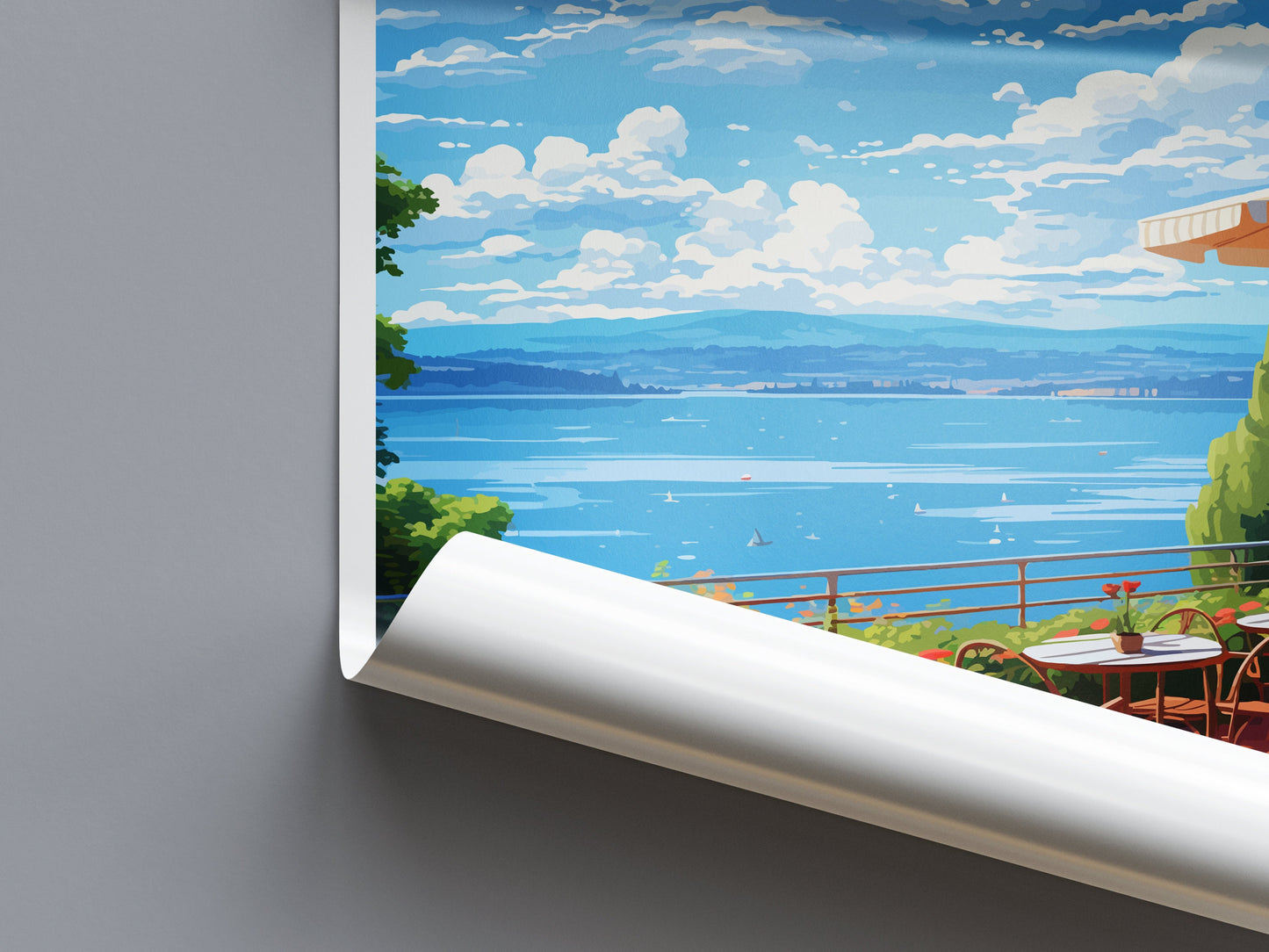 Lake Bracciano Travel Print Wall Art Lake Bracciano Italy Wall Hanging Home Decor Lake Bracciano Gift Art Lovers Wall Art Print Italy