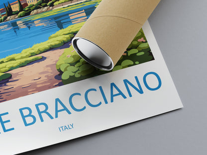 Lake Bracciano Travel Print Wall Art Lake Bracciano Italy Wall Hanging Home Decor Lake Bracciano Gift Art Lovers Wall Art Print Italy