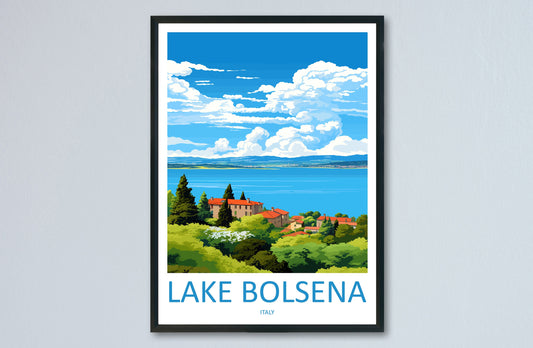 Lake Bolsena Travel Print Wall Art Lake Bolsena Italy Wall Hanging Home Decor Lake Bolsena Gift Art Lovers Wall Art Print Italy