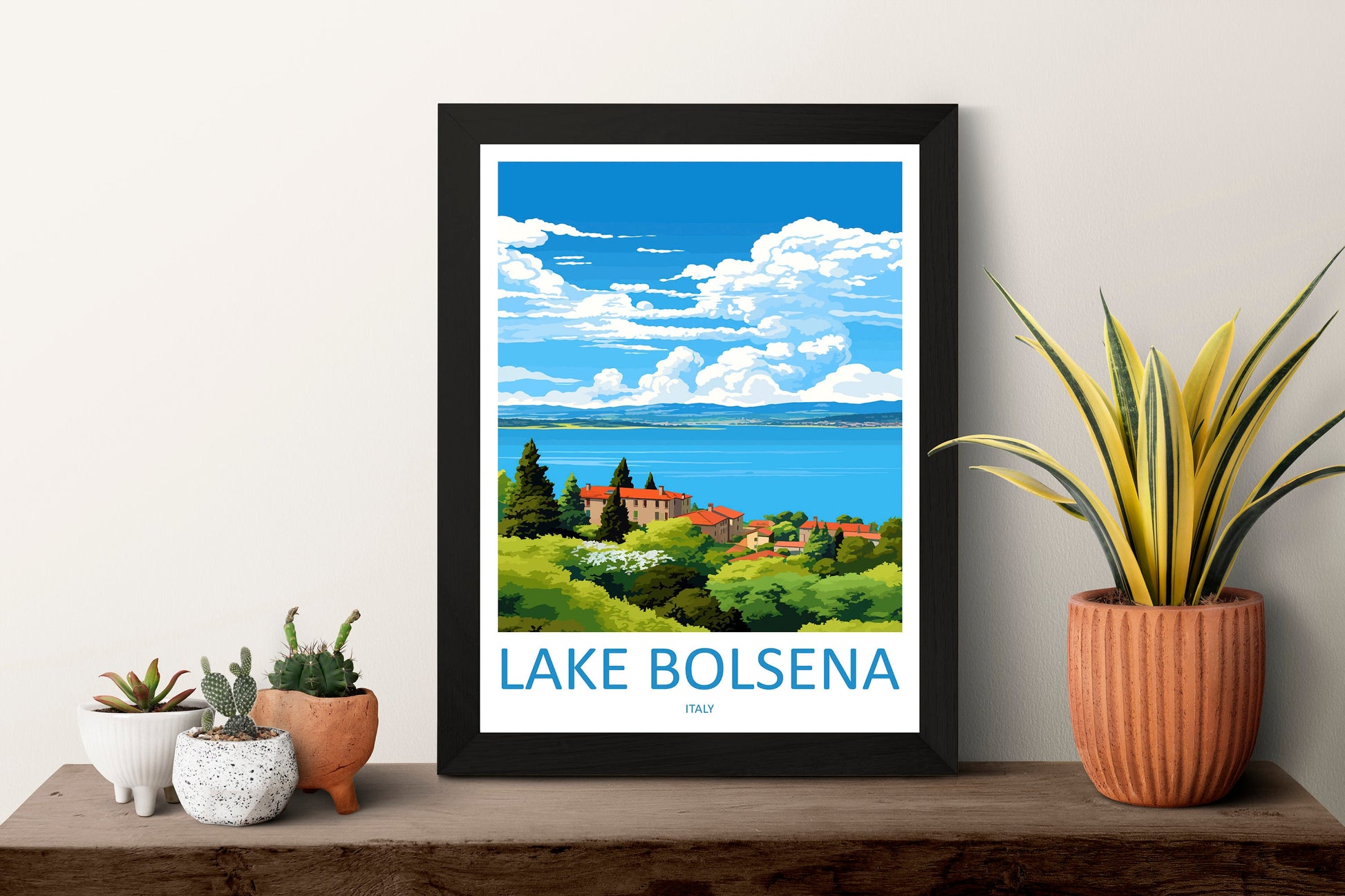 Lake Bolsena Travel Print Wall Art Lake Bolsena Italy Wall Hanging Home Decor Lake Bolsena Gift Art Lovers Wall Art Print Italy