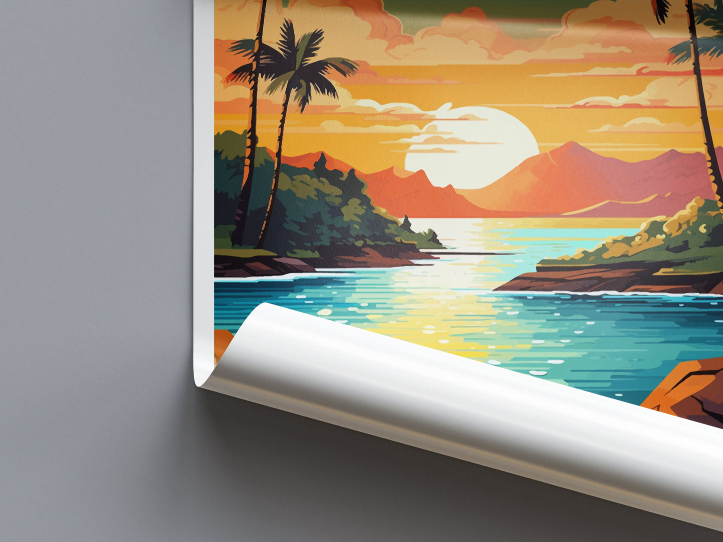 Big Island Travel Print Wall Art Big Island Wall Hanging Home Décor Big Island Gift Art Lovers Hawaii Art Lover Gift Print Artwork