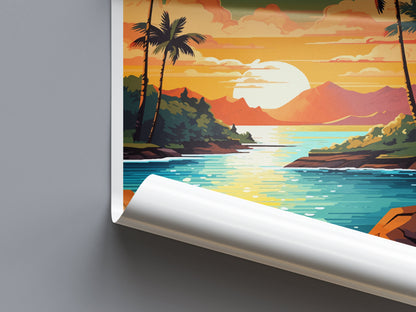 Big Island Travel Print Wall Art Big Island Wall Hanging Home Décor Big Island Gift Art Lovers Hawaii Art Lover Gift Print Artwork