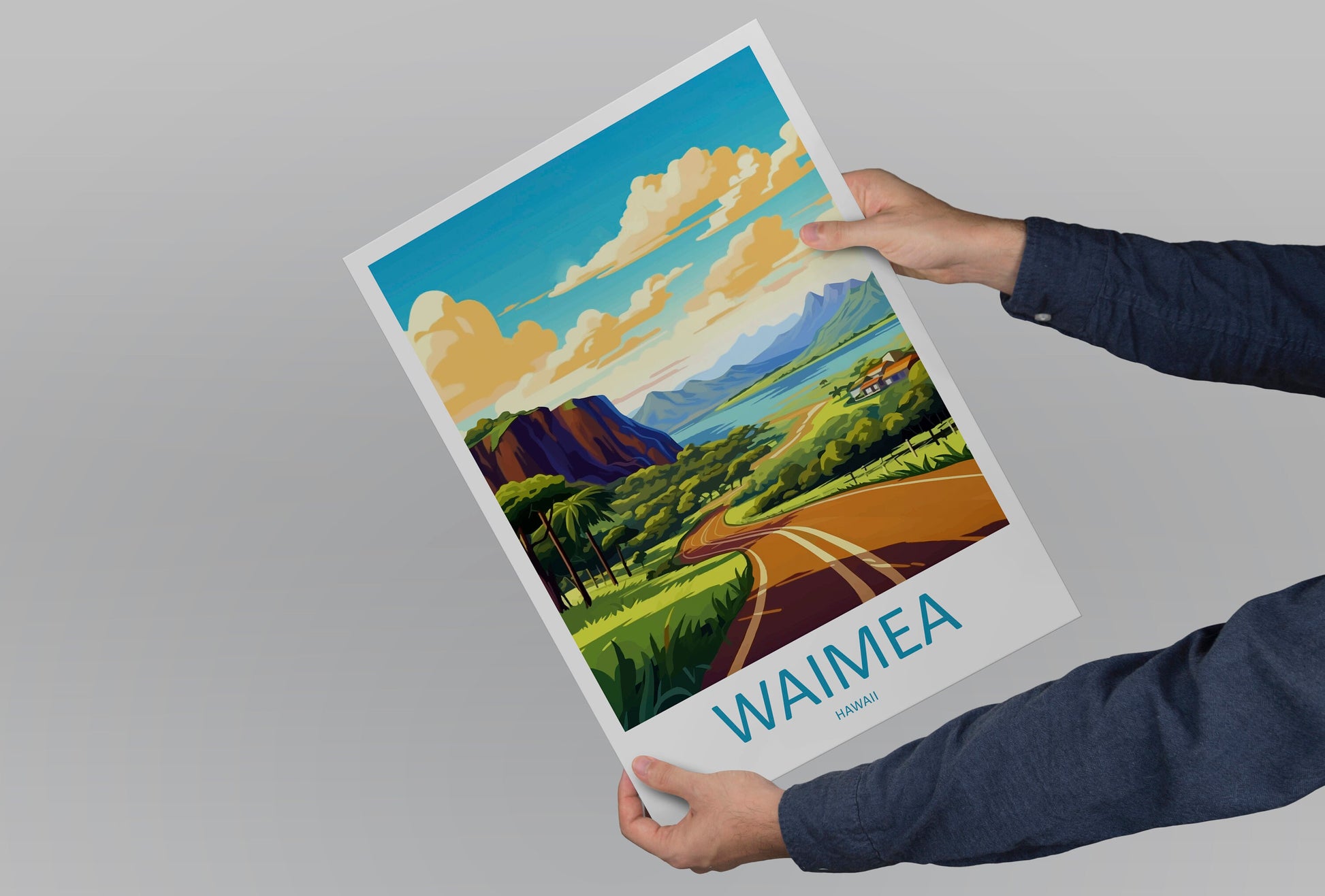 Waimea Travel Print Wall Art Waimea Wall Hanging Home Décor Waimea Gift Art Lovers Hawaii Art Lover Gift Print Artwork