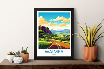 Waimea Travel Print Wall Art Waimea Wall Hanging Home Décor Waimea Gift Art Lovers Hawaii Art Lover Gift Print Artwork