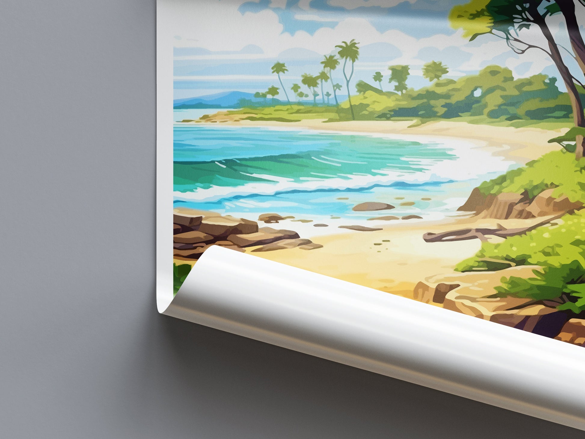 Hapuna Beach Travel Print Wall Art Hapuna Beach Wall Hanging Home Décor Hapuna Beach Gift Art Lovers Hawaii Art Lover Gift Print Artwork
