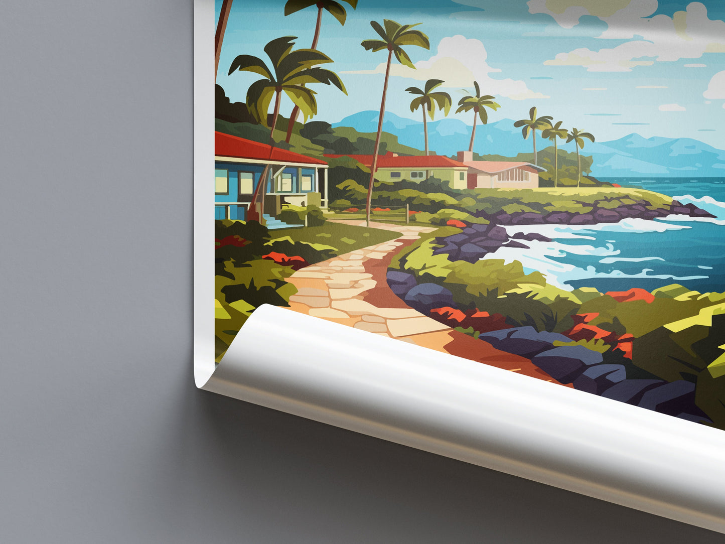 Kailua-Kona Travel Print Wall Art Kailua-Kona Wall Hanging Home Décor Kailua-Kona Gift Art Lovers Hawaii Art Lover Gift Print Artwork