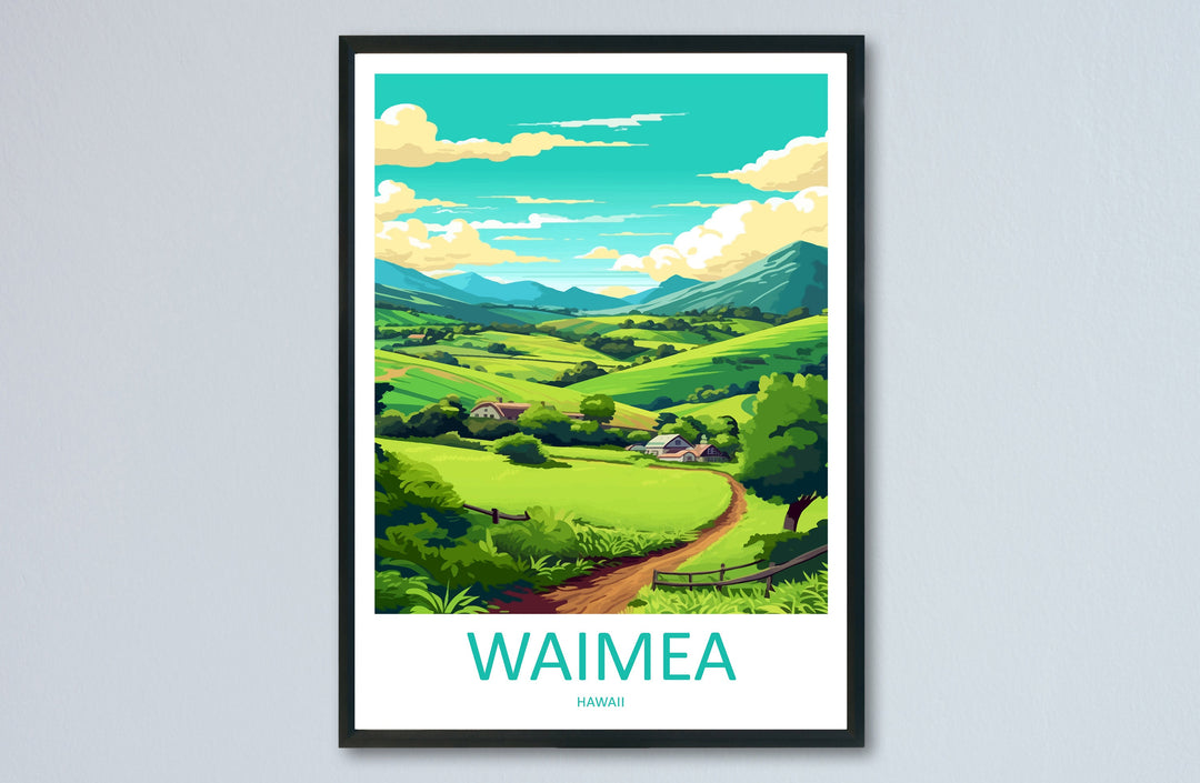 Waimea Travel Print Wall Art Waimea Wall Hanging Home Décor Waimea Gift Art Lovers Hawaii Art Lover Gift Print Artwork