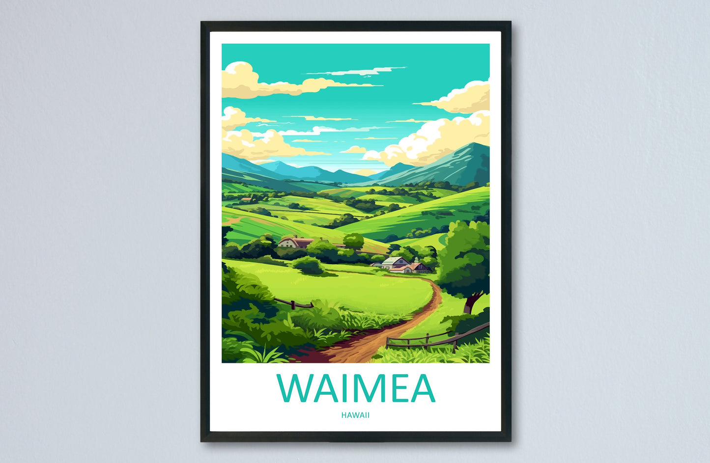 Waimea Travel Print Wall Art Waimea Wall Hanging Home Décor Waimea Gift Art Lovers Hawaii Art Lover Gift Print Artwork