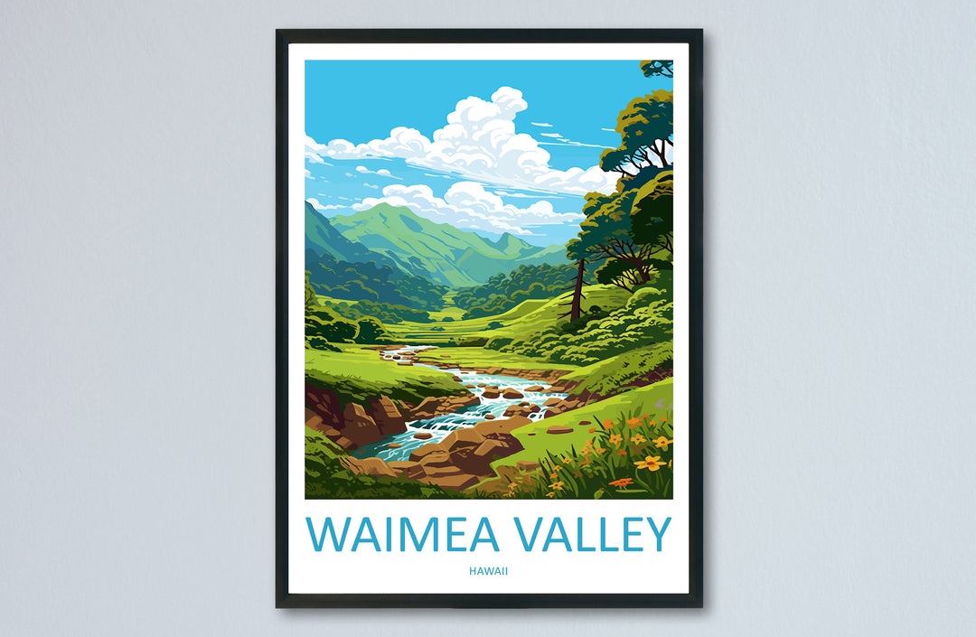 Waimea Valley Travel Print Wall Art Waimea Valley Wall Hanging Home Décor Waimea Valley Gift Art Lovers Hawaii Art Lover Gift Print Artwork