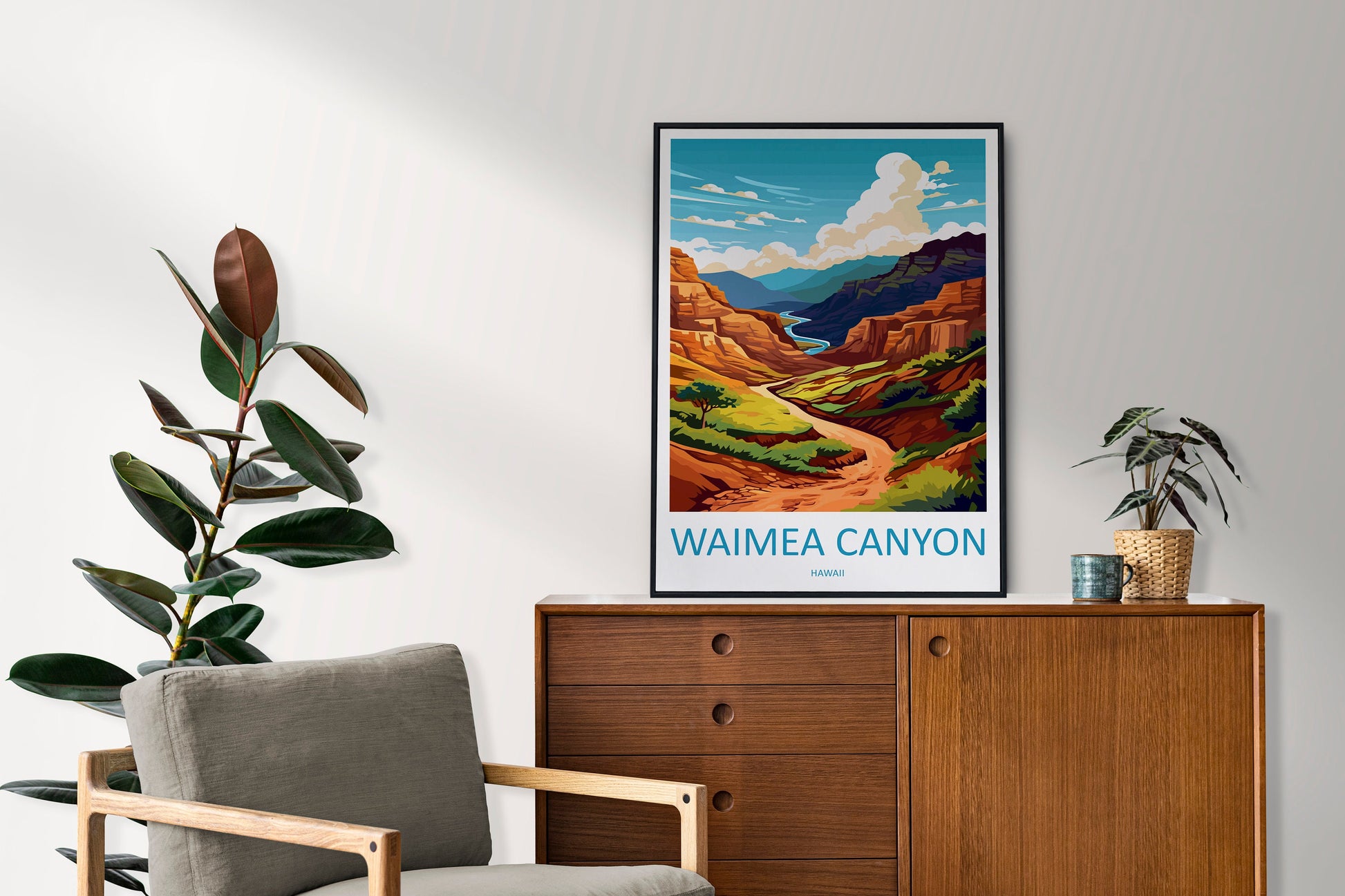 Waimea Canyon Travel Print Wall Art Waimea Canyon Wall Hanging Home Décor Waimea Canyon Gift Art Lovers Hawaii Art Lover Gift Print Artwork