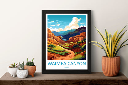 Waimea Canyon Travel Print Wall Art Waimea Canyon Wall Hanging Home Décor Waimea Canyon Gift Art Lovers Hawaii Art Lover Gift Print Artwork