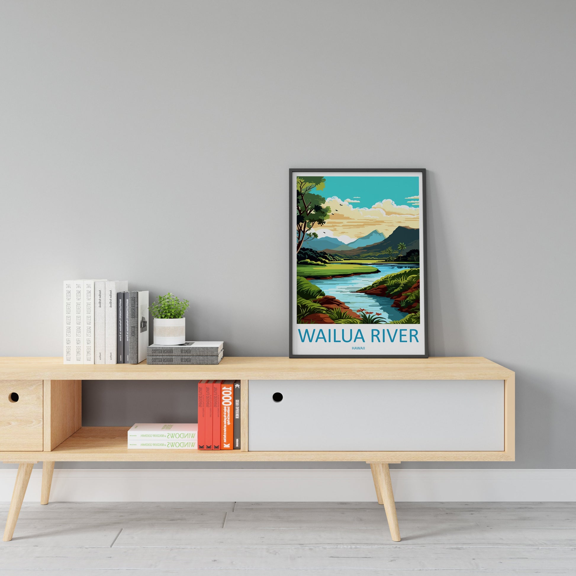 Wailua River Travel Print Wall Art Wailua River Wall Hanging Home Décor Wailua River Gift Art Lovers Hawaii Art Lover Gift Print Artwork