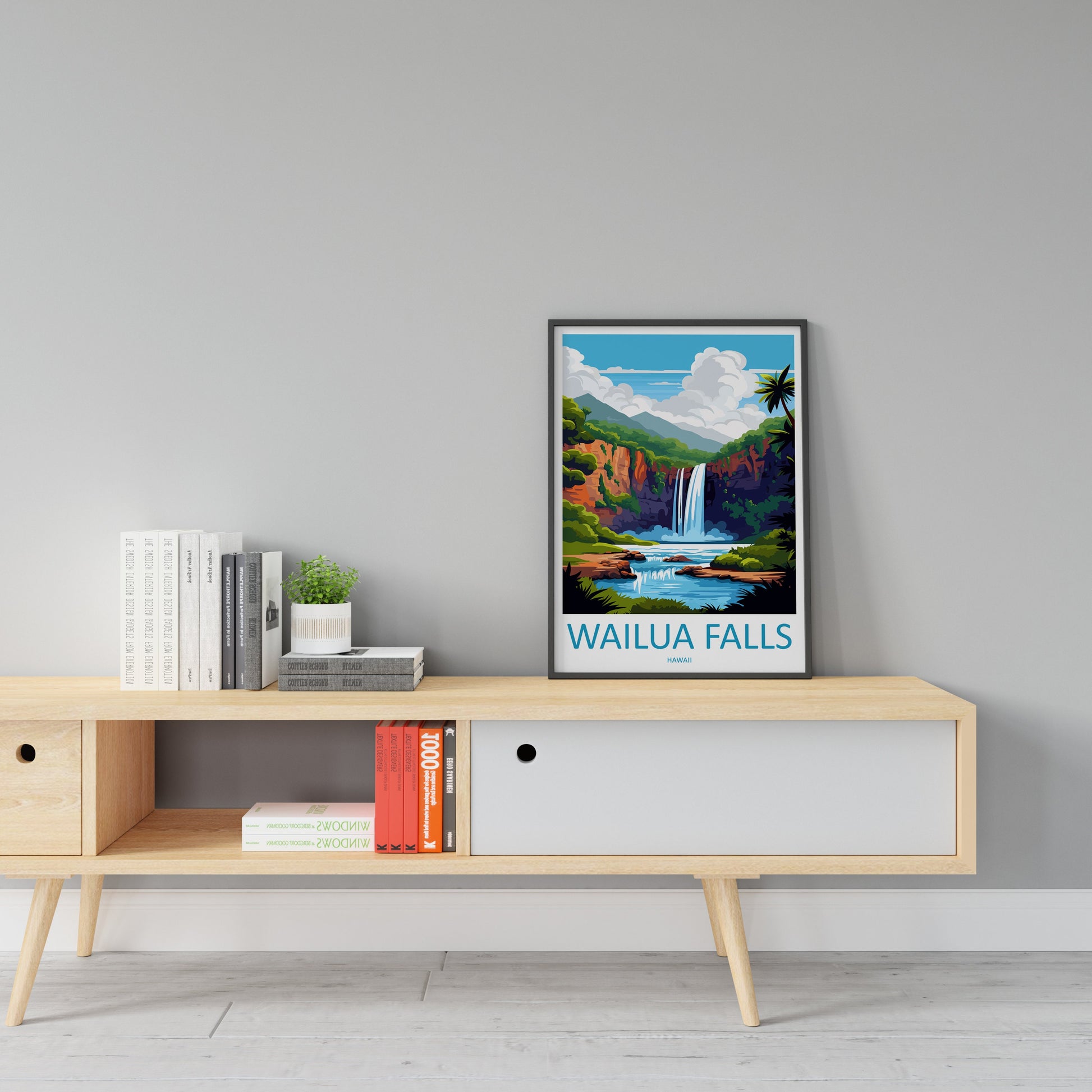 Wailua Falls Travel Print Wall Art Wailua Falls Wall Hanging Home Décor Wailua Falls Gift Art Lovers Hawaii Art Lover Gift Print Artwork