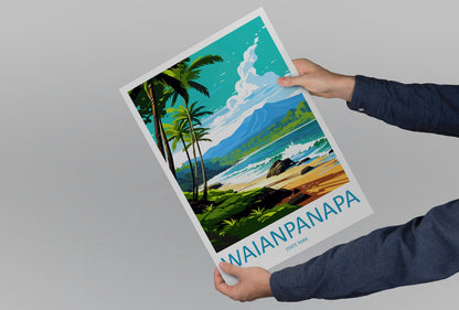 Waianapanapa Travel Print Wall Art Waianapanapa Wall Hanging Home Décor Waianapanapa Gift Art Lovers Hawaii Art Lover Gift Print Artwork
