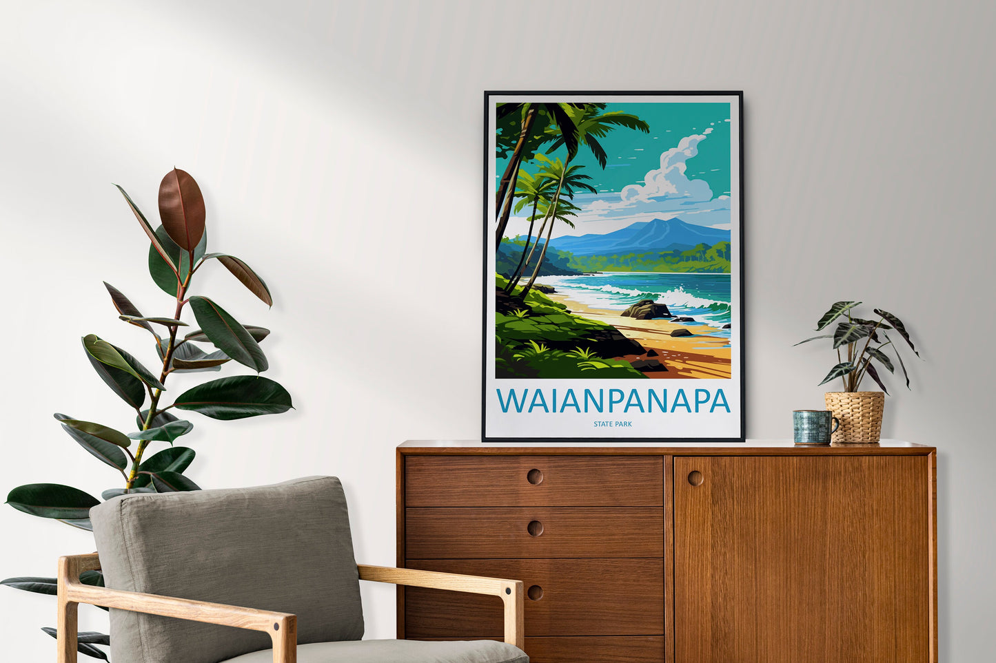 Waianapanapa Travel Print Wall Art Waianapanapa Wall Hanging Home Décor Waianapanapa Gift Art Lovers Hawaii Art Lover Gift Print Artwork