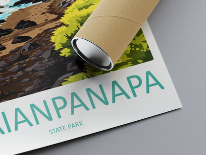 Waianapanapa Travel Print Wall Art Waianapanapa Wall Hanging Home Décor Waianapanapa Gift Art Lovers Hawaii Art Lover Gift Print Artwork