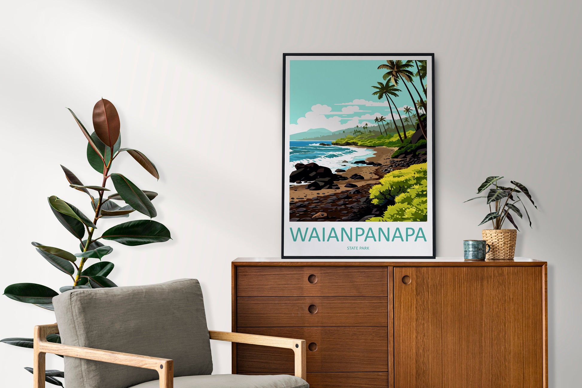 Waianapanapa Travel Print Wall Art Waianapanapa Wall Hanging Home Décor Waianapanapa Gift Art Lovers Hawaii Art Lover Gift Print Artwork