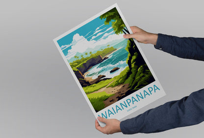 Waianapanapa Travel Print Wall Art Waianapanapa Wall Hanging Home Décor Waianapanapa Gift Art Lovers Hawaii Art Lover Gift Print Artwork