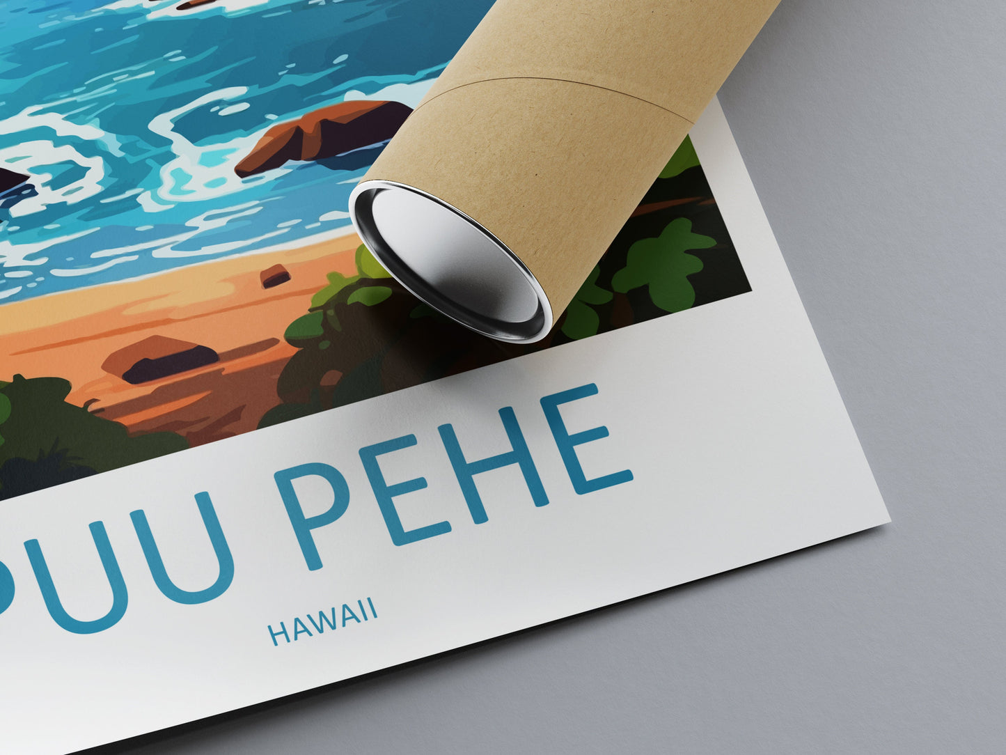 Puu Pehe Travel Print Wall Art Puu Pehe Wall Hanging Home Décor Puu Pehe Gift Art Lovers Hawaii Art Lover Gift Print Artwork