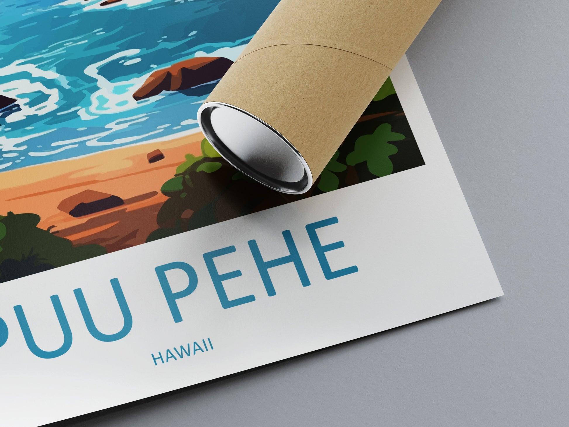 Puu Pehe Travel Print Wall Art Puu Pehe Wall Hanging Home Décor Puu Pehe Gift Art Lovers Hawaii Art Lover Gift Print Artwork