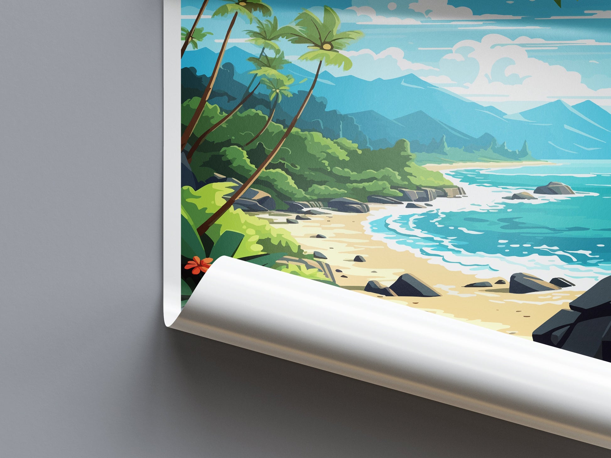 Oahu Travel Print Wall Art Oahu Wall Hanging Home Décor Oahu Gift Art Lovers Hawaii Art Lover Gift Print Artwork