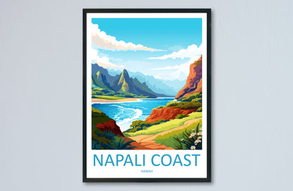 Napali Coast Travel Print Wall Art Napali Coast Wall Hanging Home Décor Napali Coast Gift Art Lovers Hawaii Art Lover Gift Print Artwork