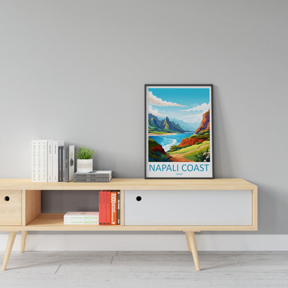 Napali Coast Travel Print Wall Art Napali Coast Wall Hanging Home Décor Napali Coast Gift Art Lovers Hawaii Art Lover Gift Print Artwork