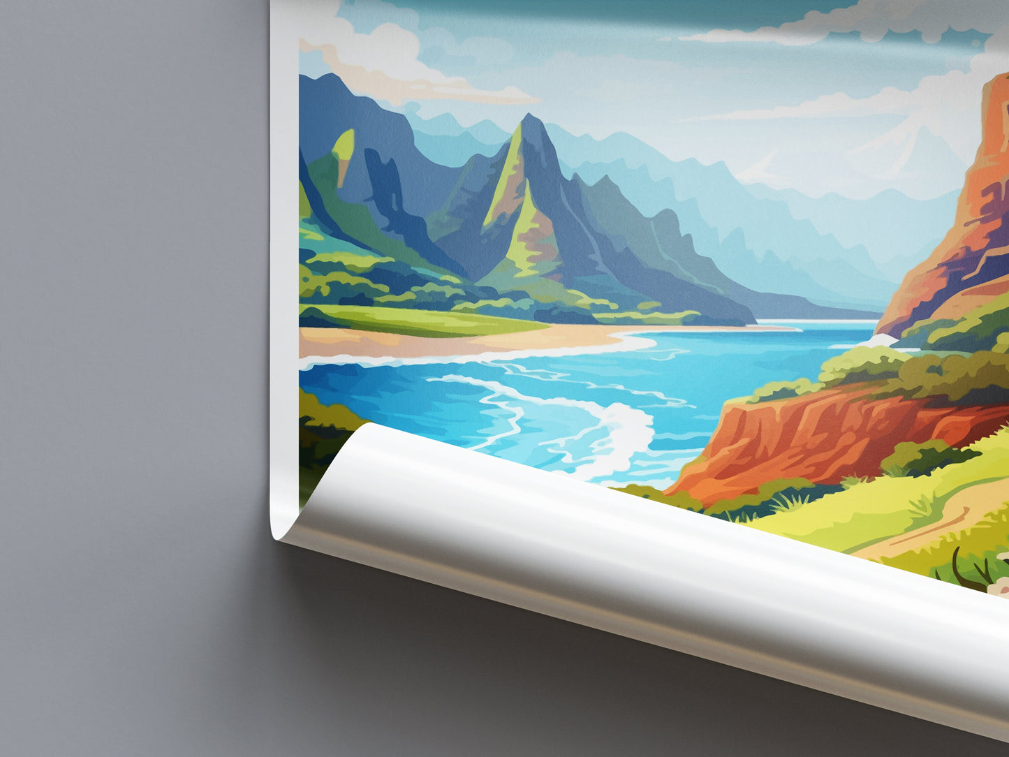 Napali Coast Travel Print Wall Art Napali Coast Wall Hanging Home Décor Napali Coast Gift Art Lovers Hawaii Art Lover Gift Print Artwork