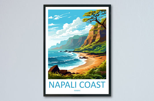 Napali Coast Travel Print Wall Art Napali Coast Wall Hanging Home Décor Napali Coast Gift Art Lovers Hawaii Art Lover Gift Print Artwork