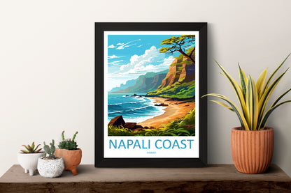 Napali Coast Travel Print Wall Art Napali Coast Wall Hanging Home Décor Napali Coast Gift Art Lovers Hawaii Art Lover Gift Print Artwork