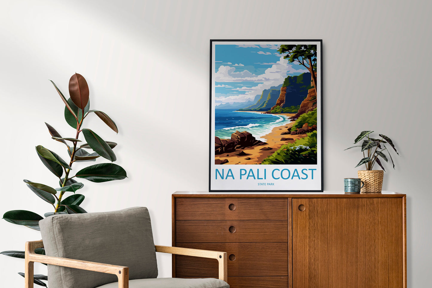 Napali Coast Travel Print Wall Art Napali Coast Wall Hanging Home Décor Napali Coast Gift Art Lovers Hawaii Art Lover Gift Print Artwork