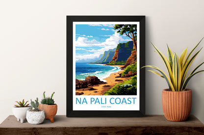 Napali Coast Travel Print Wall Art Napali Coast Wall Hanging Home Décor Napali Coast Gift Art Lovers Hawaii Art Lover Gift Print Artwork