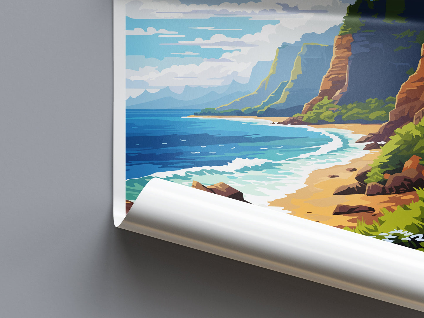 Napali Coast Travel Print Wall Art Napali Coast Wall Hanging Home Décor Napali Coast Gift Art Lovers Hawaii Art Lover Gift Print Artwork