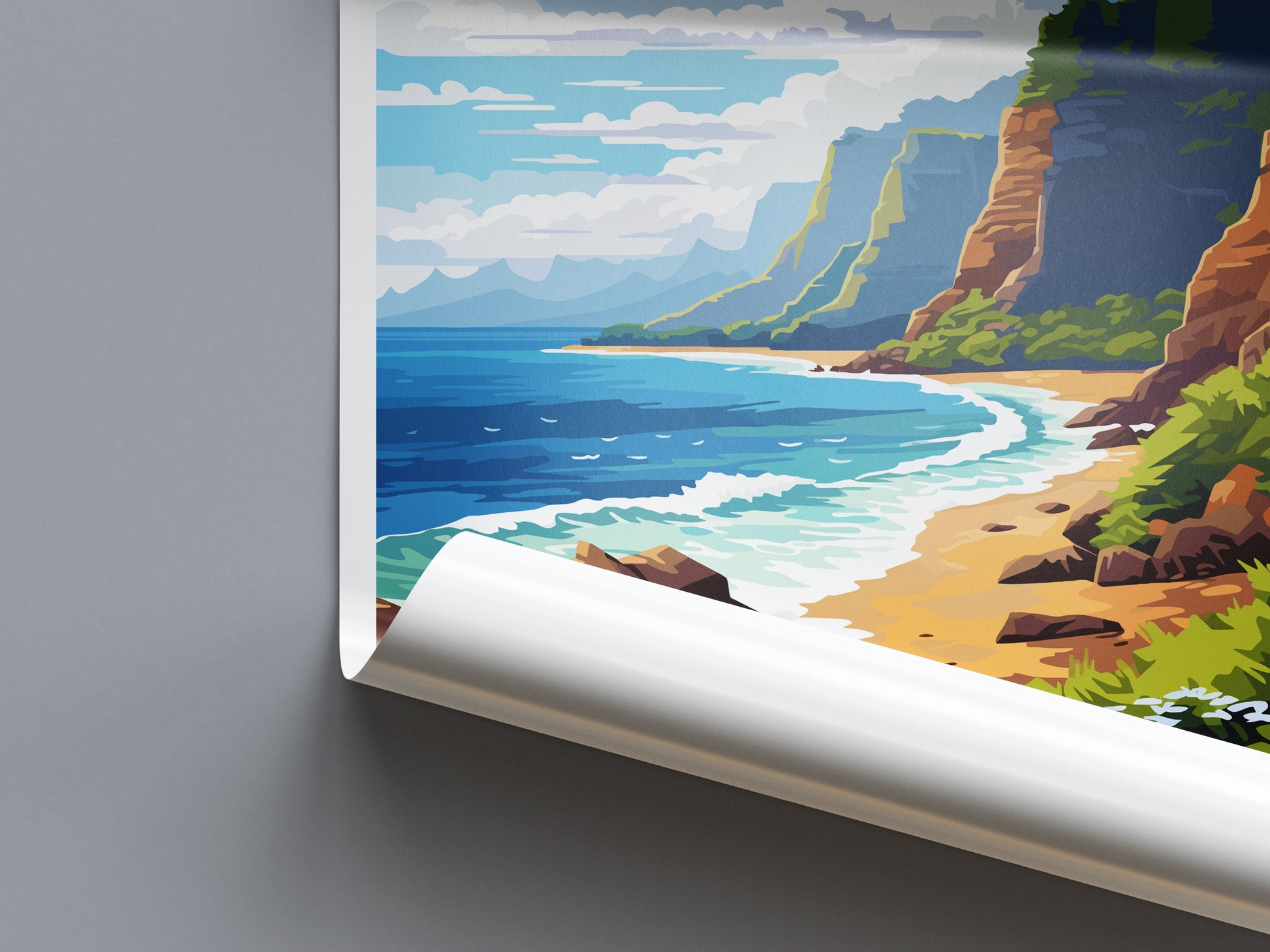 Napali Coast Travel Print Wall Art Napali Coast Wall Hanging Home Décor Napali Coast Gift Art Lovers Hawaii Art Lover Gift Print Artwork