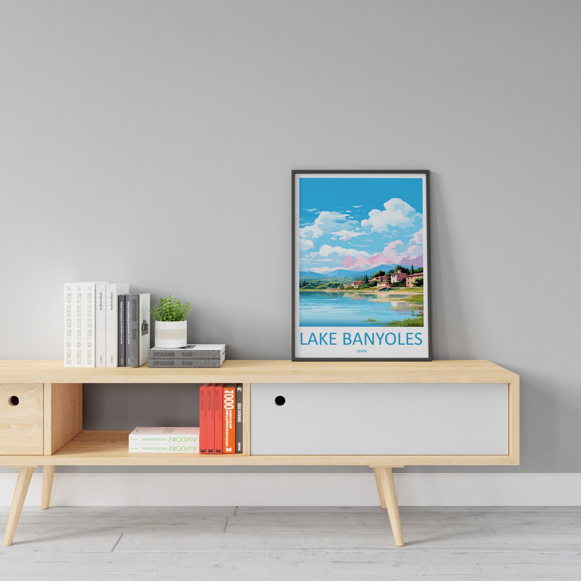 Lake Banyoles Travel Print Wall Art Lake Banyoles Wall Hanging Home Décor Lake Banyoles Gift Art Lovers Spain Art Lover Gift Ibiza Wall Déco